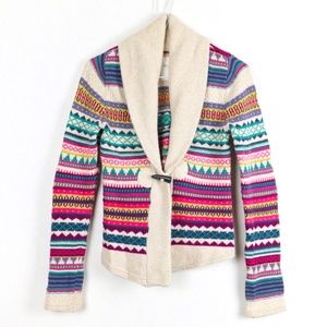 H&M Multicolor Aztec Tribal Print Knitwear Cardigan Size XS